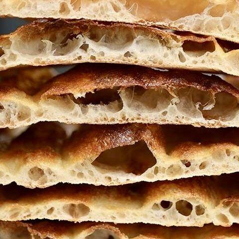 A spread of different Roman pizza slabs