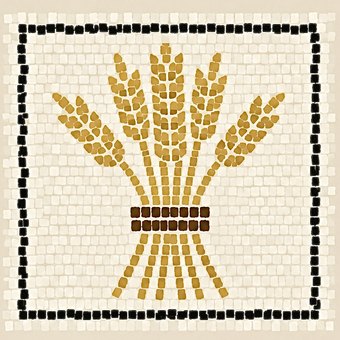 Mosaic of a wheat sheaf